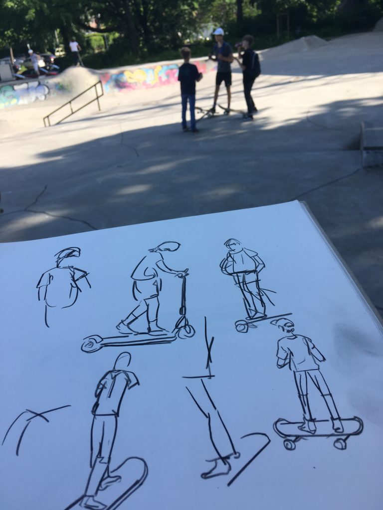 Zeichnen im Kelle-Skatepark Hamburg am 07.06.2019 -05
