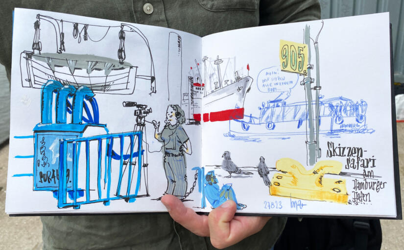 Hafen-Sketchwalk mit Tide TV